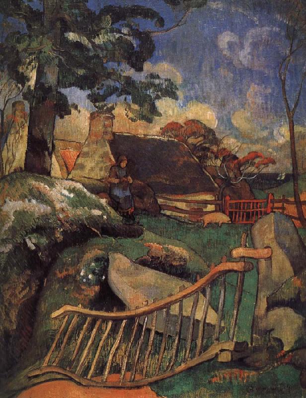 Paul Gauguin Fence oil painting picture